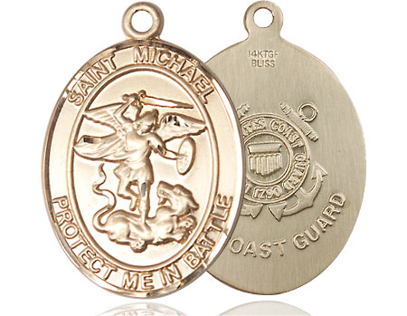 14kt Gold Filled Saint Michael Coast Guard Medal