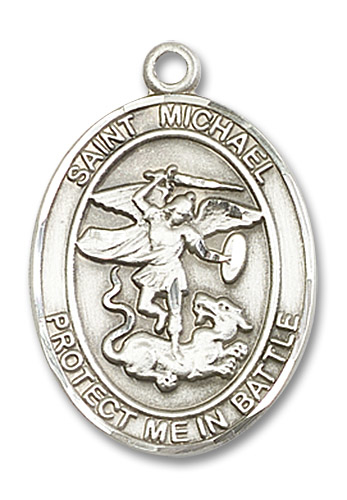 Sterling Silver Saint Michael Guardian Angel Medal