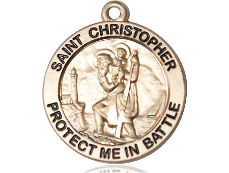 14kt Gold Filled Saint Christopher Medal