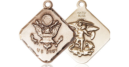 14kt Gold Filled Army Diamond Medal