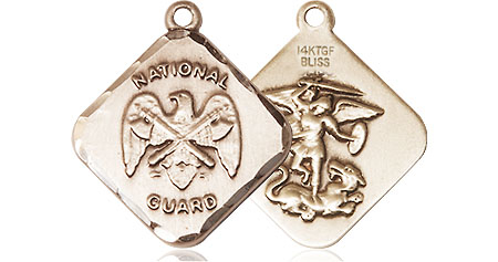 14kt Gold Filled National Guard Diamond Medal