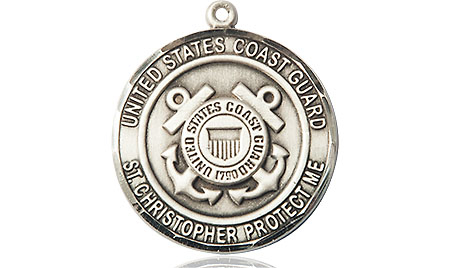 Sterling Silver Coast Guard St Christopher Medal