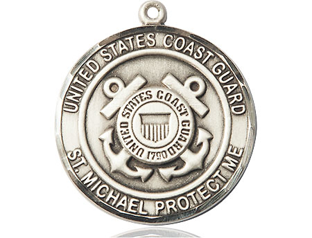 Sterling Silver Coast Guard St Michael Medal