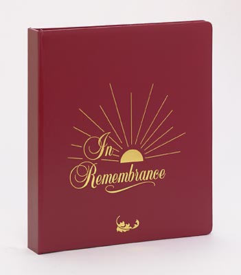 Memorial Book - Sun Ray Design