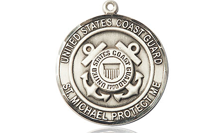 Sterling Silver Coast Guard St Michael Medal