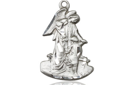 Sterling Silver Guardian Angel Medal