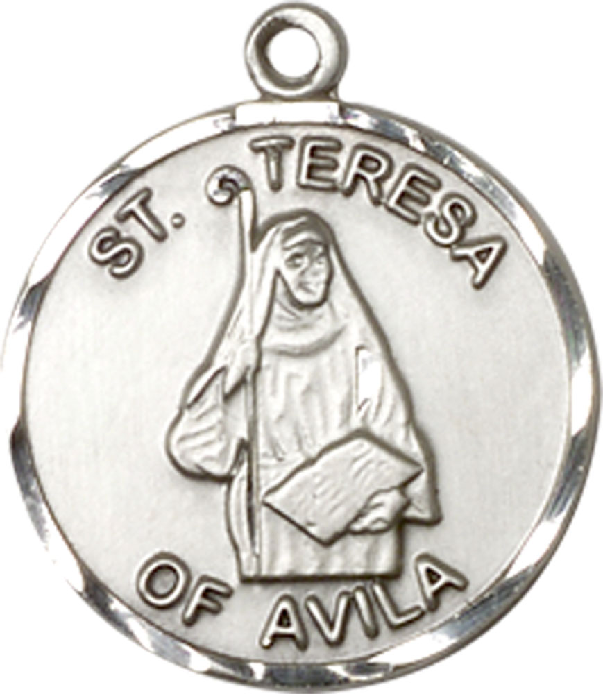 Sterling Silver Saint Theresa Medal
