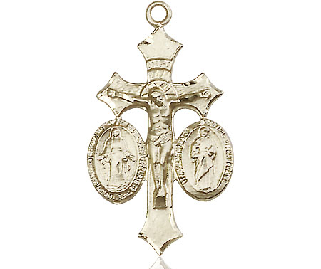 14kt Gold Filled Jesus, Mary &amp; Joseph Medal
