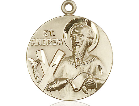 14kt Gold Filled Saint Andrew Medal