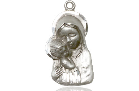 Sterling Silver Madonna &amp; Child Medal