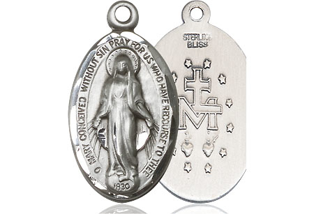 Sterling Silver Miraculous Medal - With Box