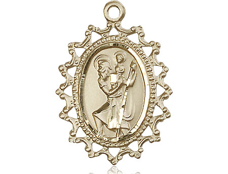 14kt Gold Filled Saint Christopher Medal