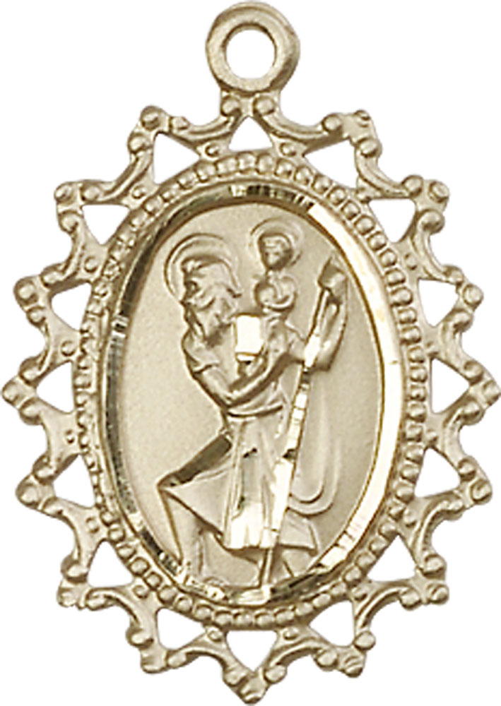 14kt Gold Filled Saint Christopher Medal