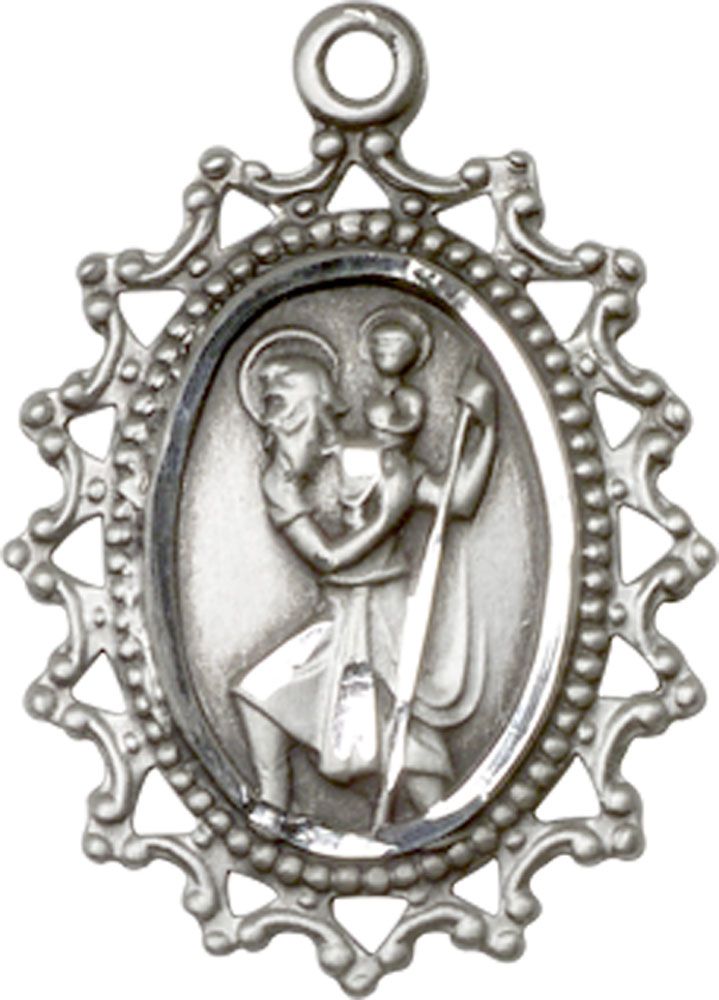 Sterling Silver Saint Christopher Medal