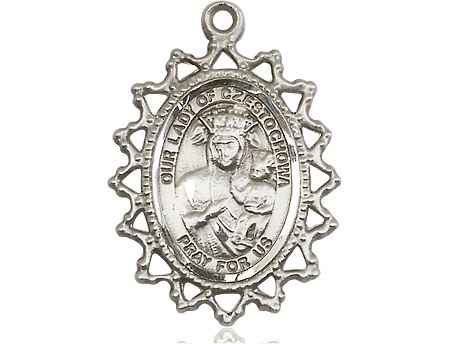 Sterling Silver Our Lady of Czestochowa Medal