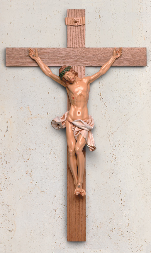 35in. Walnut Crucifix