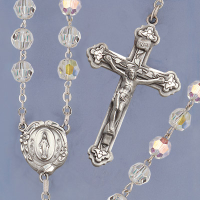 Swarovski Sterling Rosary - Crystal