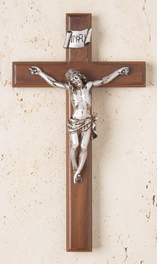12In. Walnut Crucifix