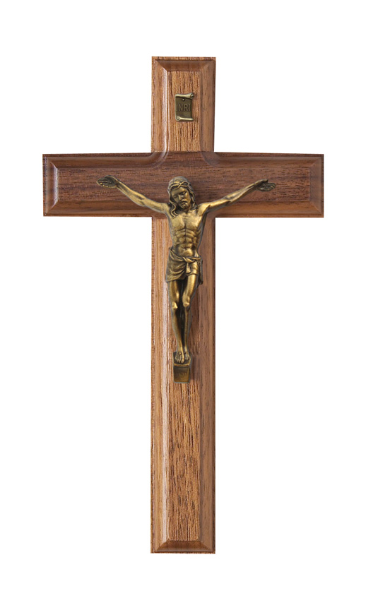 7.5In. Walnut Crucifix