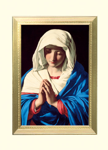 "The Virgin In Prayer" Healing Mass Cards