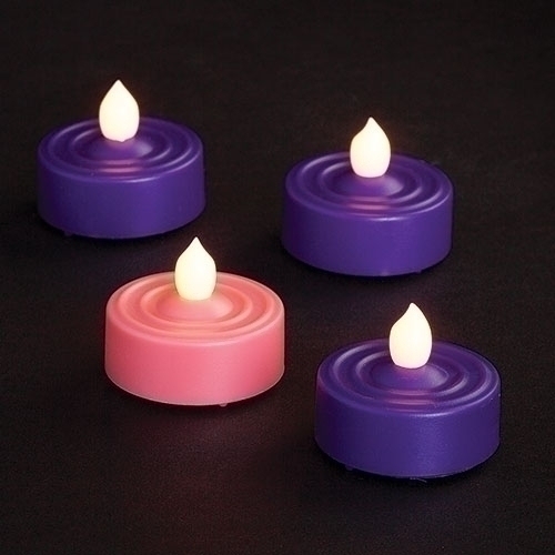 4PC ST LED TEA LIGHT CANDLES - Christmas