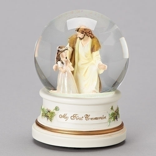 5.5&quot;Girl With Jesus Glitterdom - Communion