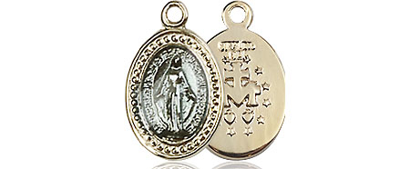 Gold Plate Sterling Silver Miraculous Medal