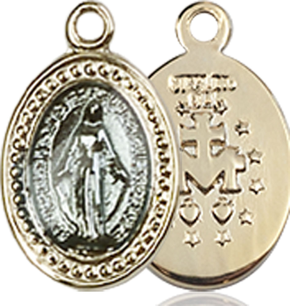 Gold Plate Sterling Silver Miraculous Medal