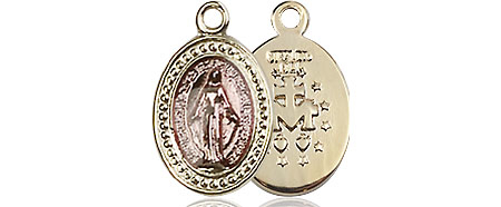 Gold Plate Sterling Silver Miraculous Medal