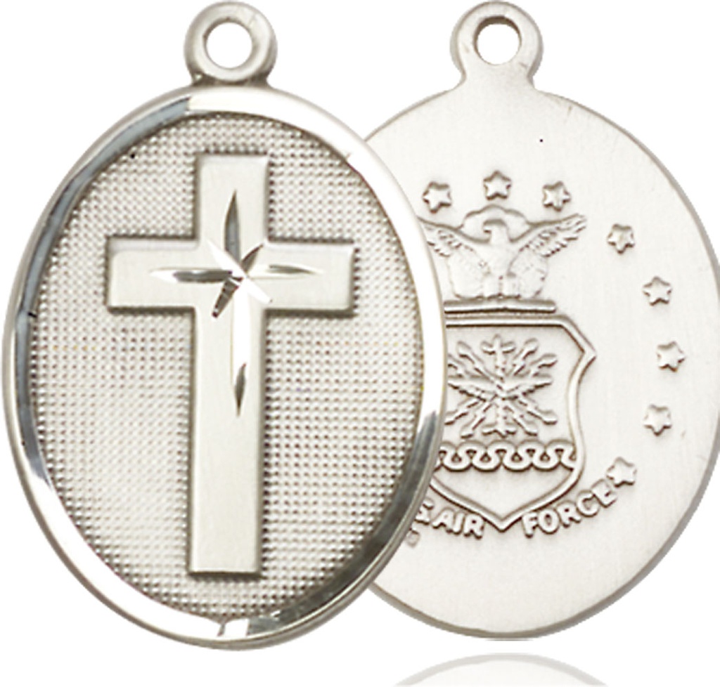 Sterling Silver Cross Air Force Medal