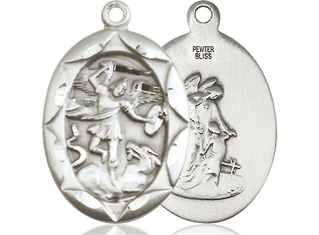 Sterling Silver Saint Michael the Archangel Medal - With Box