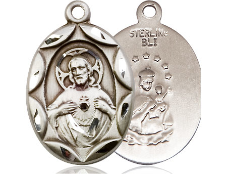 Sterling Silver Scapular Medal