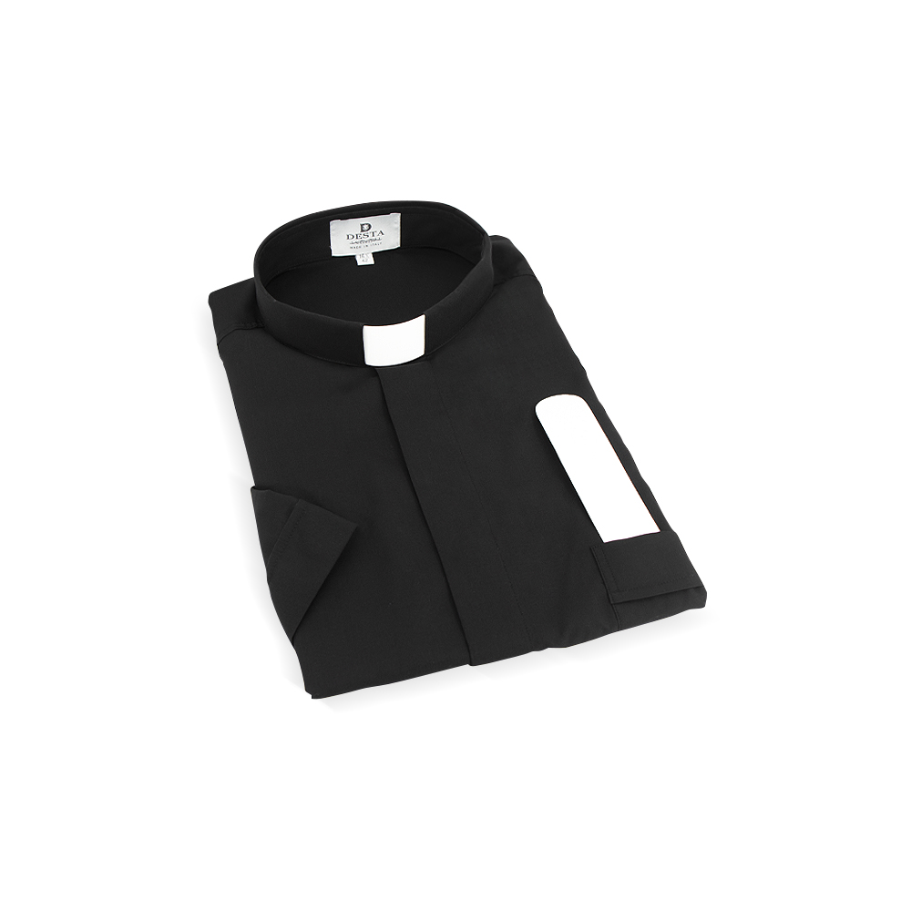 Cotton Blend Short Sleeve Clergy Shirt