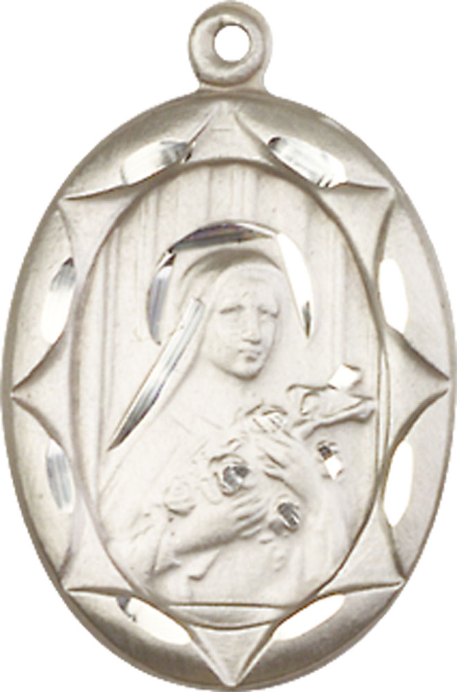 Sterling Silver Saint Theresa Medal