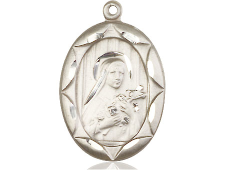 Sterling Silver Saint Theresa Medal