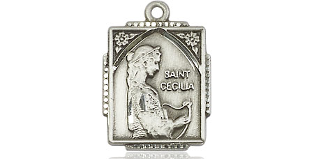 Sterling Silver Saint Cecilia Medal