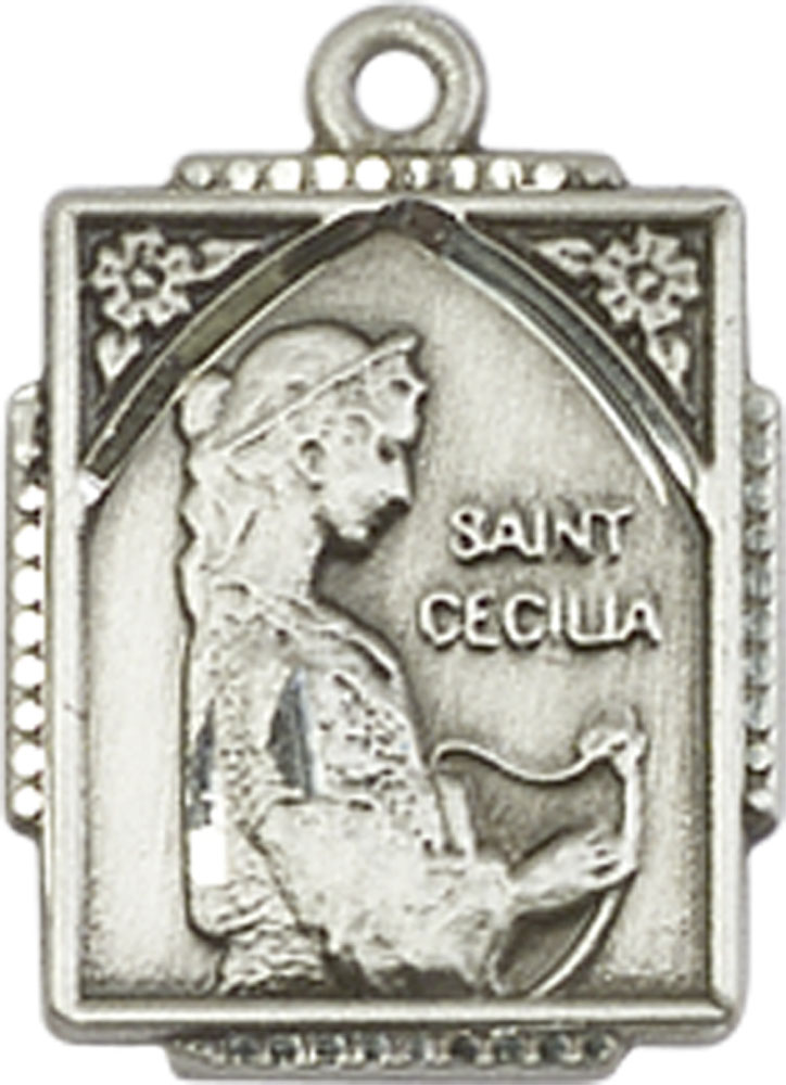 Sterling Silver Saint Cecilia Medal