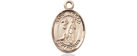 14kt Gold Saint Rocco Medal