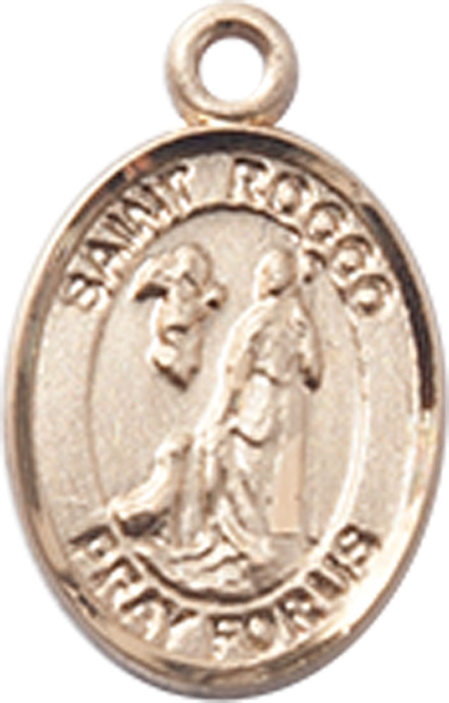 14kt Gold Saint Rocco Medal