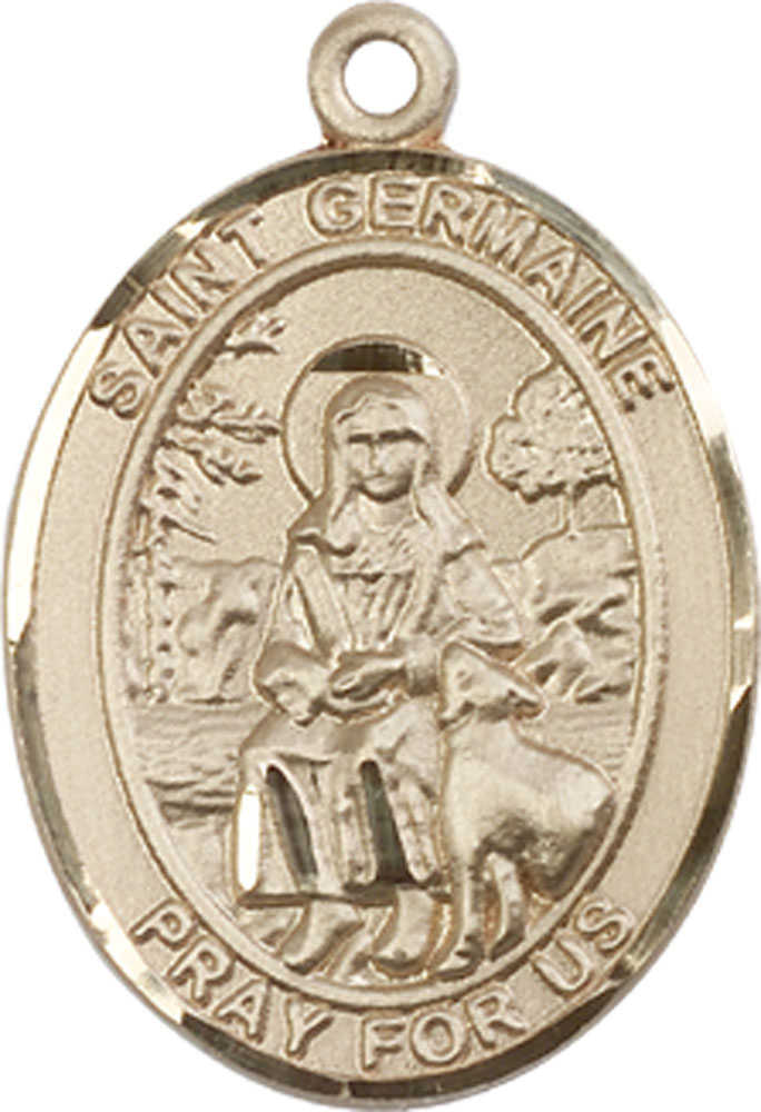 14kt Gold Saint Germaine Cousin Medal