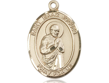 14kt Gold Saint Isaac Jogues Medal