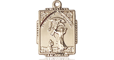 14kt Gold Filled Saint Francis of Assisi Medal