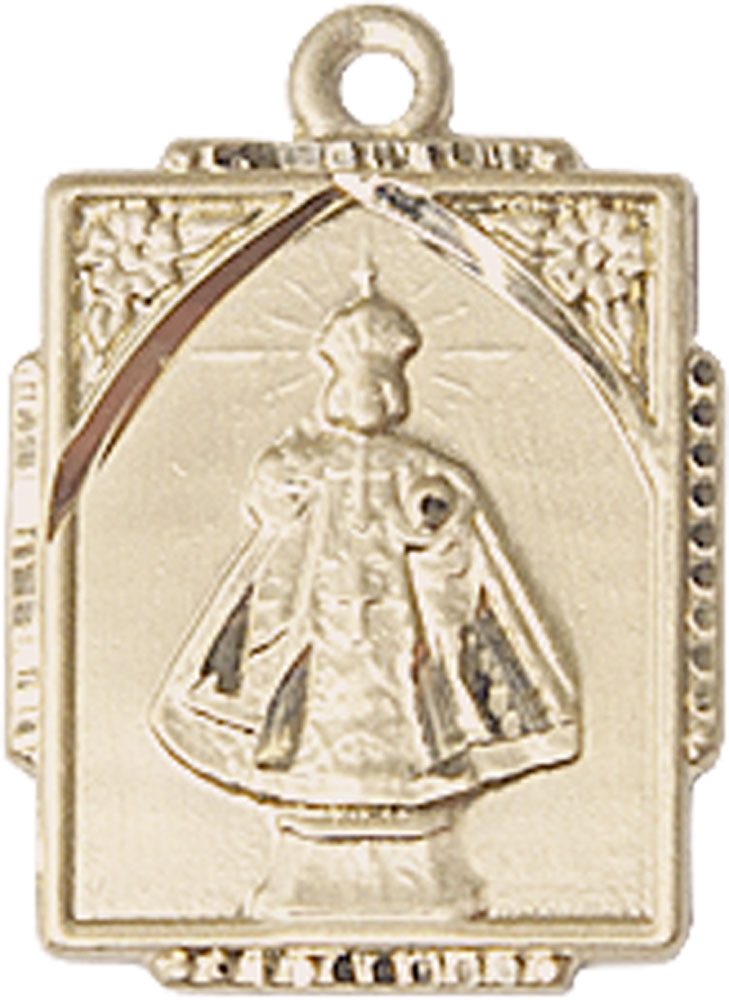 14kt Gold Filled Infant of Prague Medal