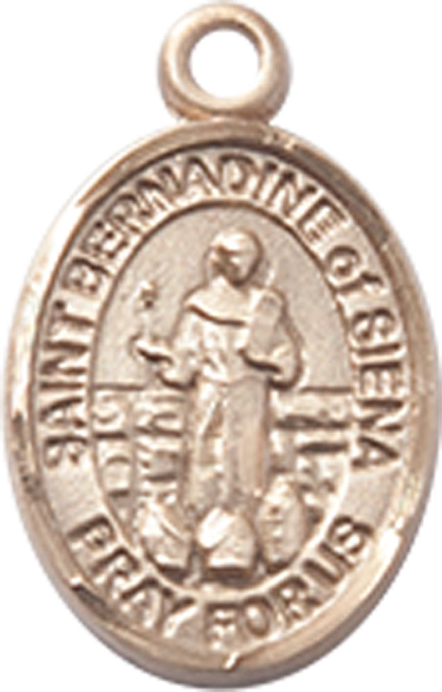 14kt Gold Saint Bernadine of Sienna Medal