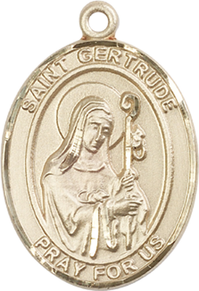 14kt Gold Saint Gertrude of Nivelles Medal