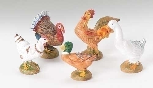 5pc St Sm 5&quot; Bethlehem Birds - Christmas