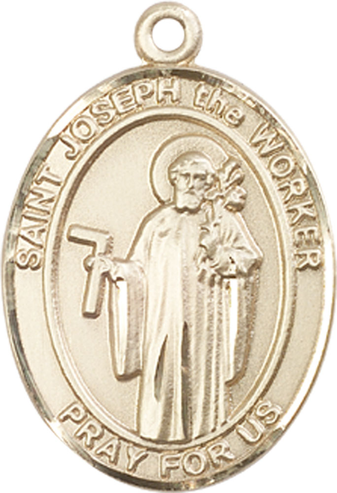 14kt Gold Saint Joseph the Worker Medal