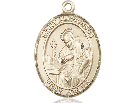 14kt Gold Saint Alphonsus Medal