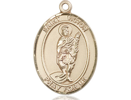 14kt Gold Saint Victor of Marseilles Medal