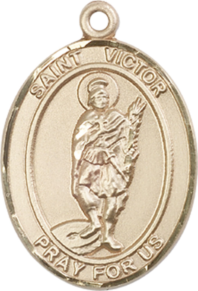 14kt Gold Saint Victor of Marseilles Medal